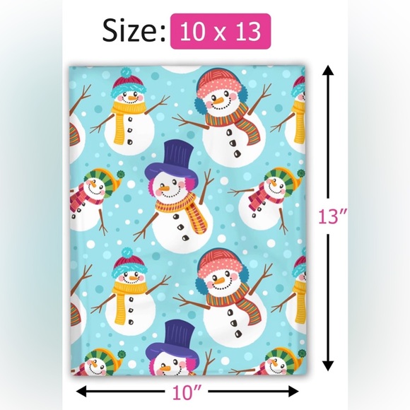 Other - 25 - 10”x13” Festive Snowman Poly Mailers | Holiday Shipping Bags